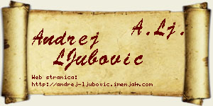 Andrej LJubović vizit kartica